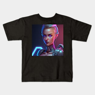 Cyberpunk Cybernetic Hacker Kids T-Shirt